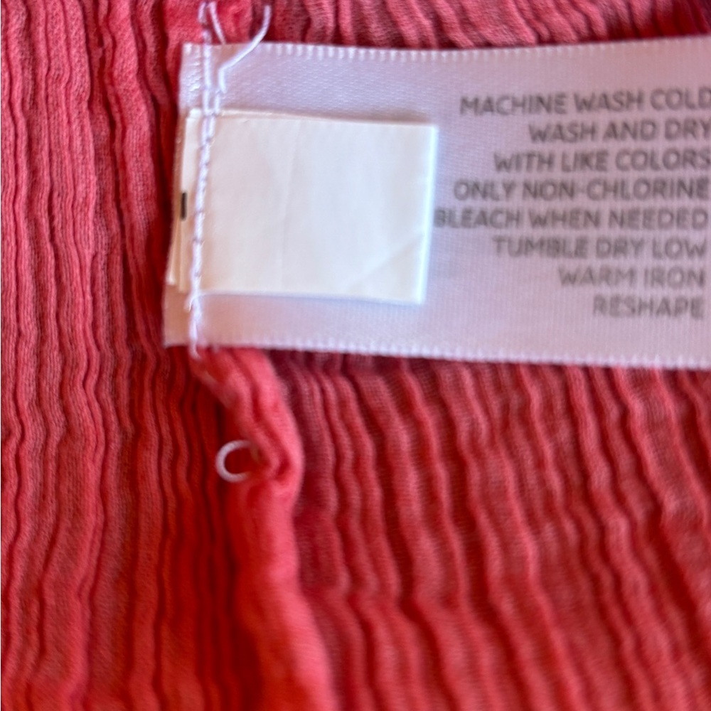 Old Navy Coral Cotton 3/4 Sleeve Top Embroidered Accents Small (3 for $12 item) - Picture 5 of 5